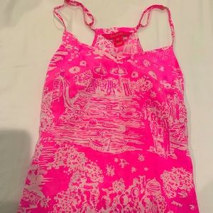 Lilly Pulitzer Silk Pink Tank Top